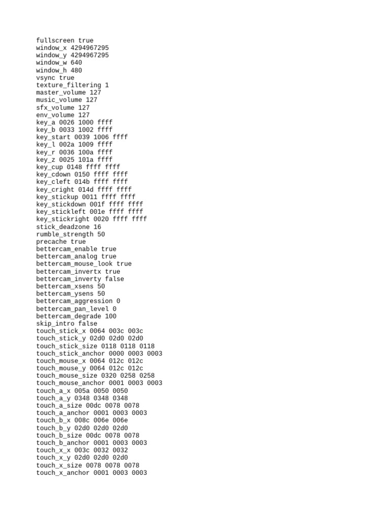 Game Configuration Settings Overview | PDF