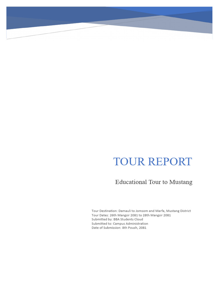 Educational Tour Report: Mustang Insights | PDF | Collaboration