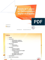 Estudio de Inversión en Comunicación Digital en España (Iab Spain) 2011