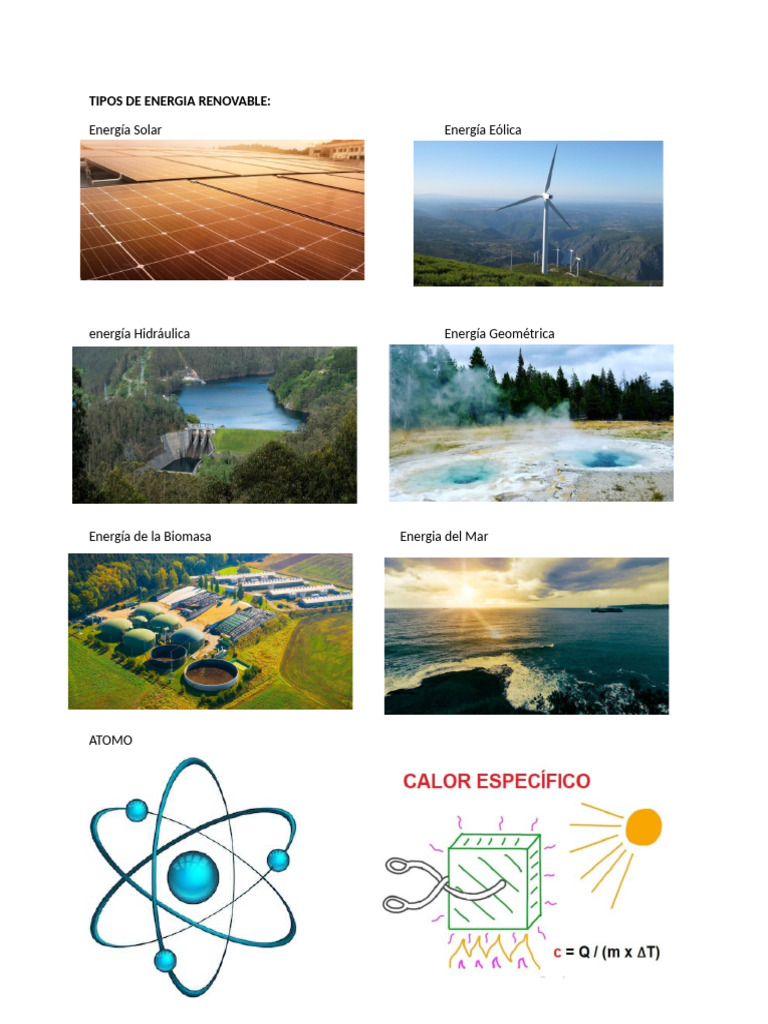 Tipos de Energía Renovable | PDF
