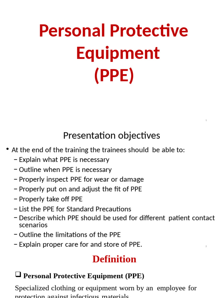 Essential Guide to Personal Protective Equipment | PDF | Personal ...