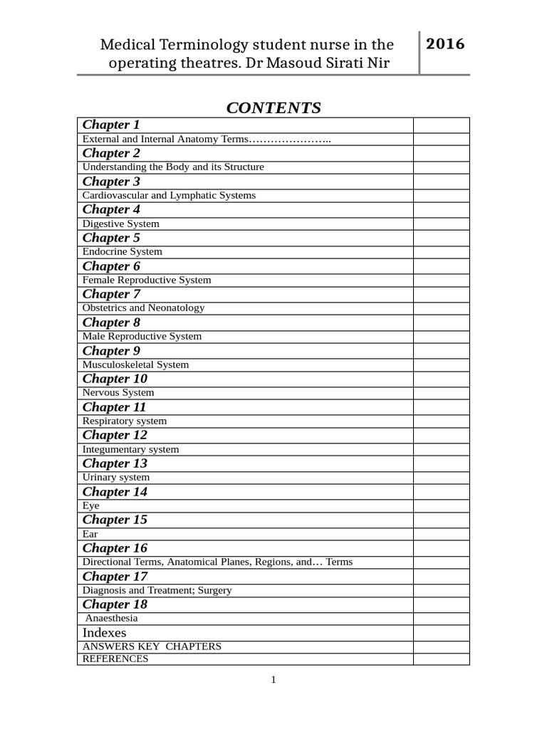 Medical Terminology for Nurses | PDF | Epithelium | Human Body
