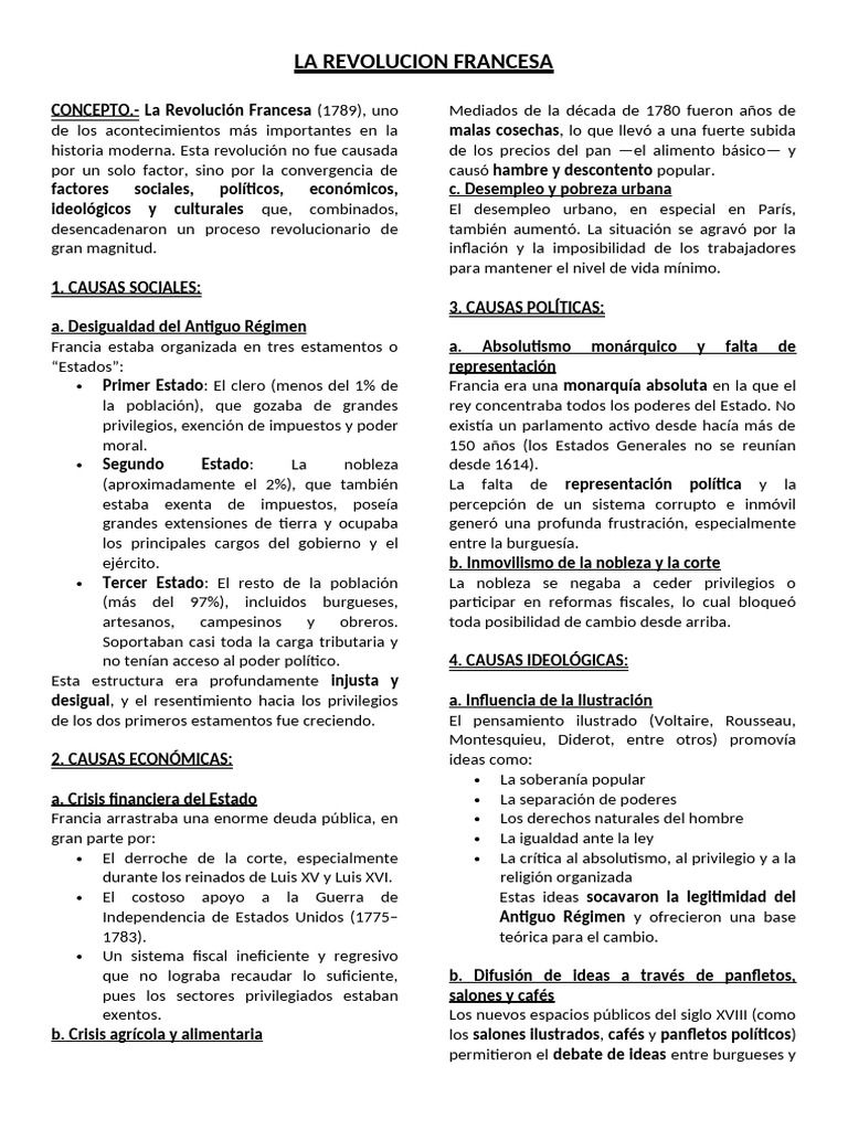 La Revolucion Francesa | PDF | revolución Francesa | Francia