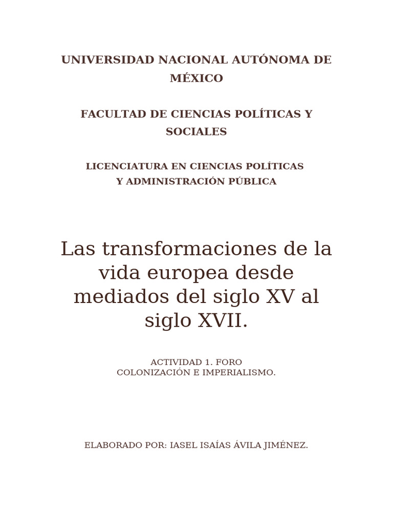 Actividad 1. Foro | PDF | Estado (política) | Thomas Hobbes