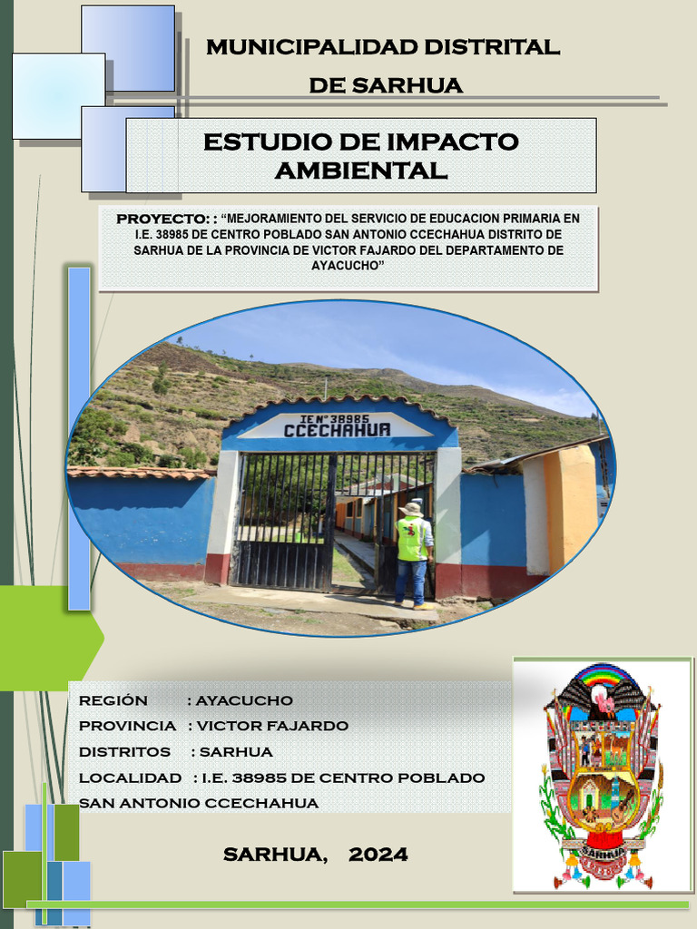 Estudio de Impacto Ambiental en Sarhua | PDF | Sustentabilidad ...