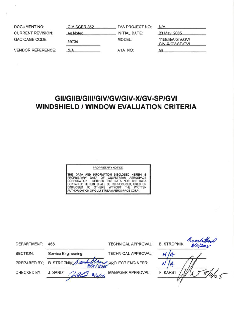 Gulfstream Window Inspection Guidelines | PDF | Materials