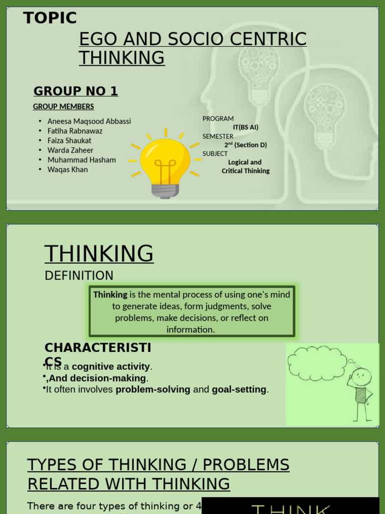 Egocentric vs Sociocentric Thinking | PDF | Thought | Bias