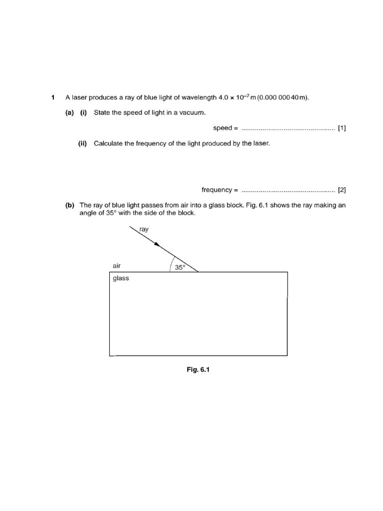 Light Worksheet Corrections | PDF