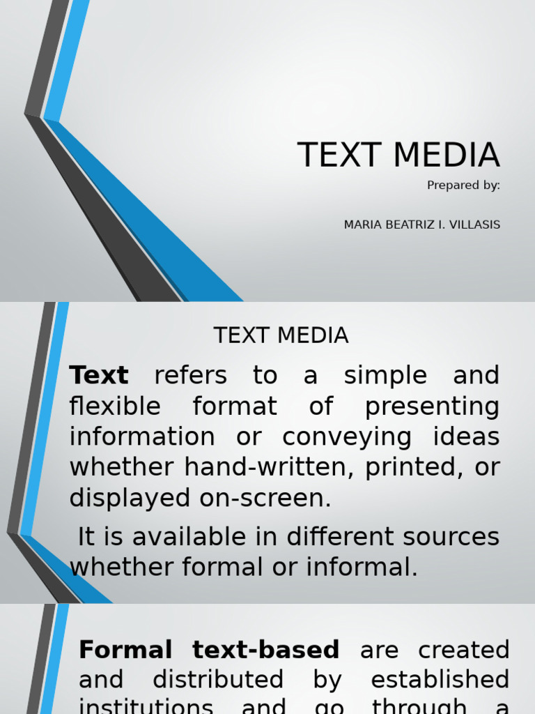 TEXT MEDIA and Information | PDF | Typefaces | Serif