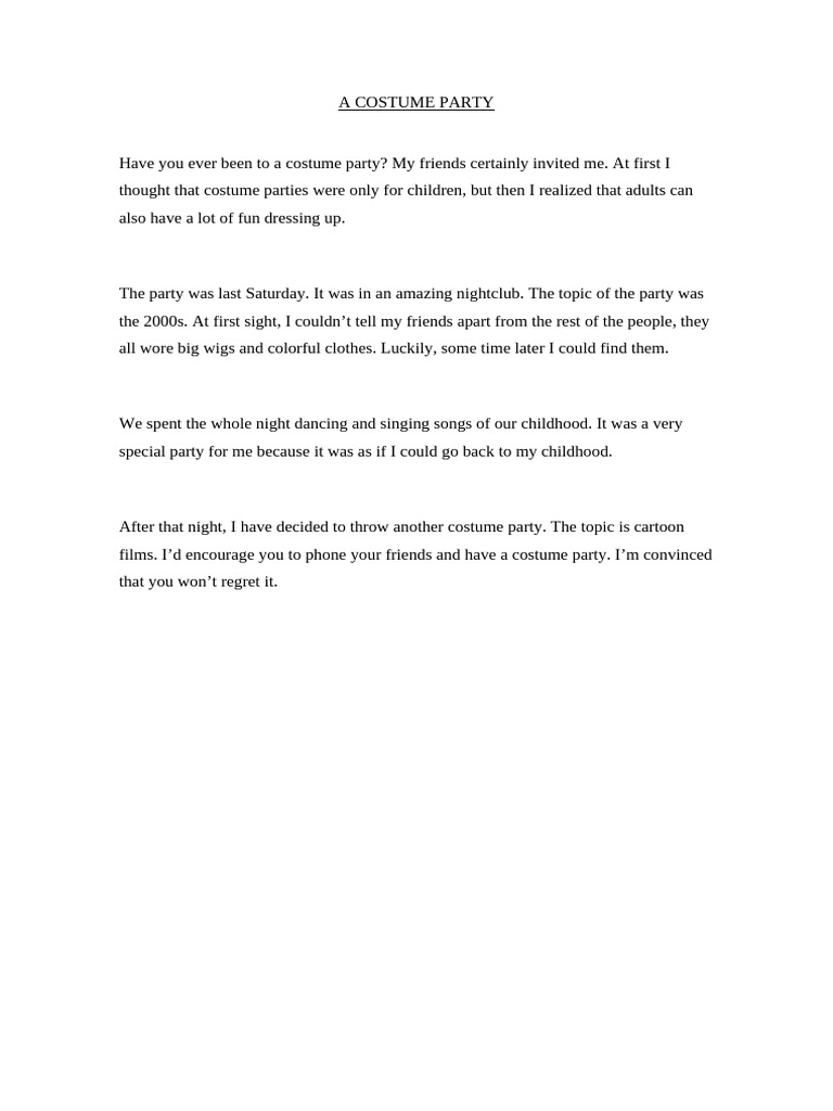 Fun Costume Party Recap and Ideas | PDF