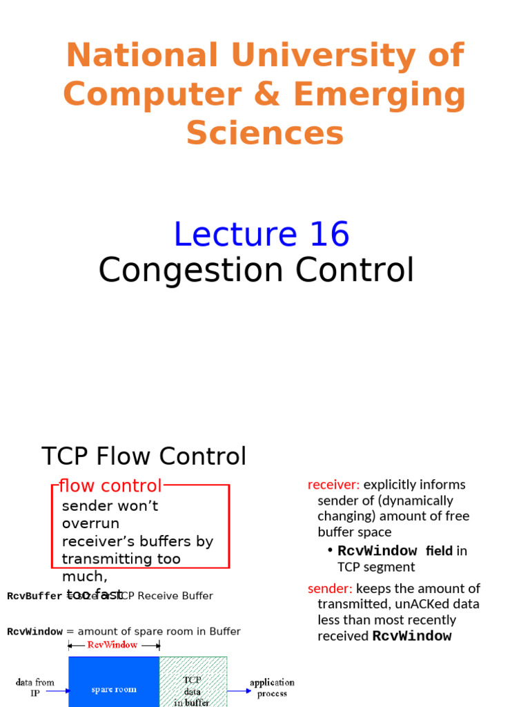 TCP Congestion Control Explained | PDF | Network Congestion ...