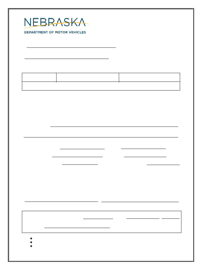 Nebraska Affidavit of Repossession | PDF | Affidavit | Repossession