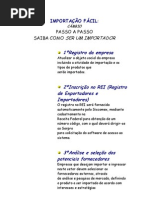 IMPORTAÇÃO FÁCIL