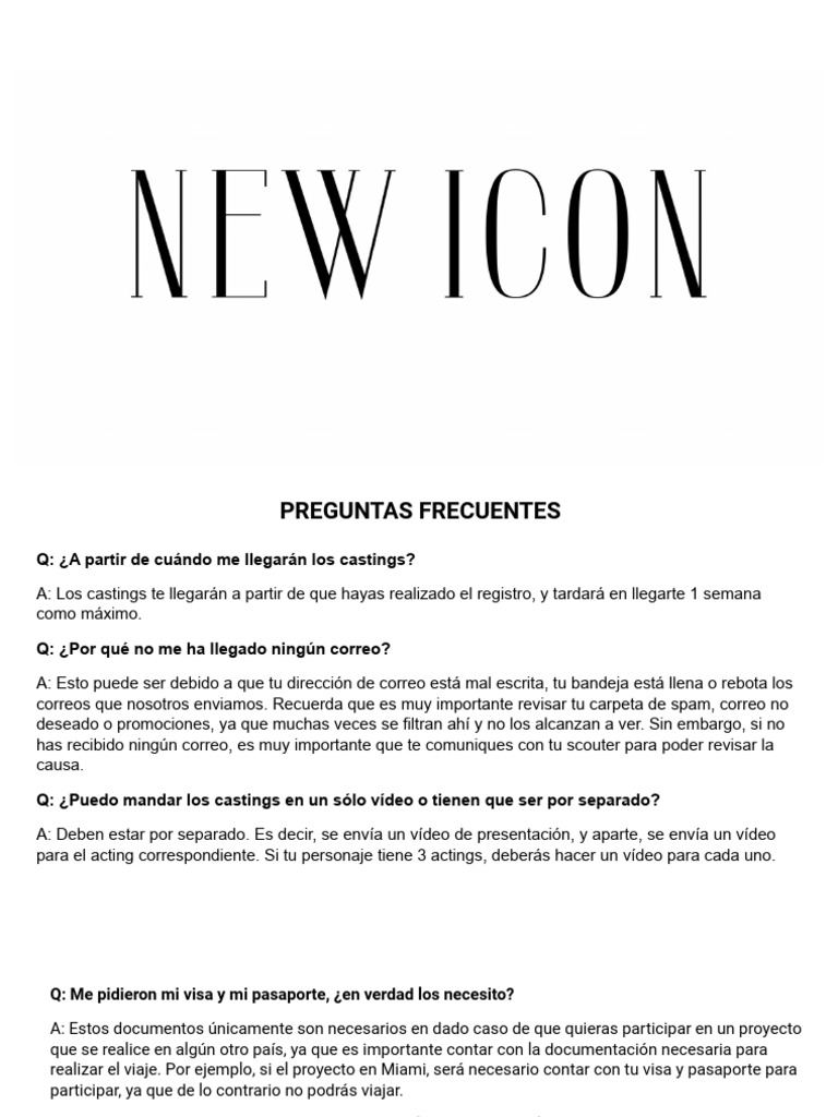 Preguntas Frecuentes sobre Castings | PDF