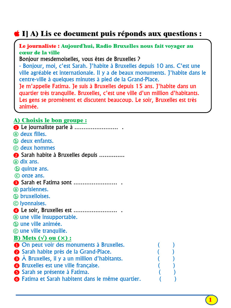 Questions et réponses sur Bruxelles et la famille | PDF | Cuisine ...