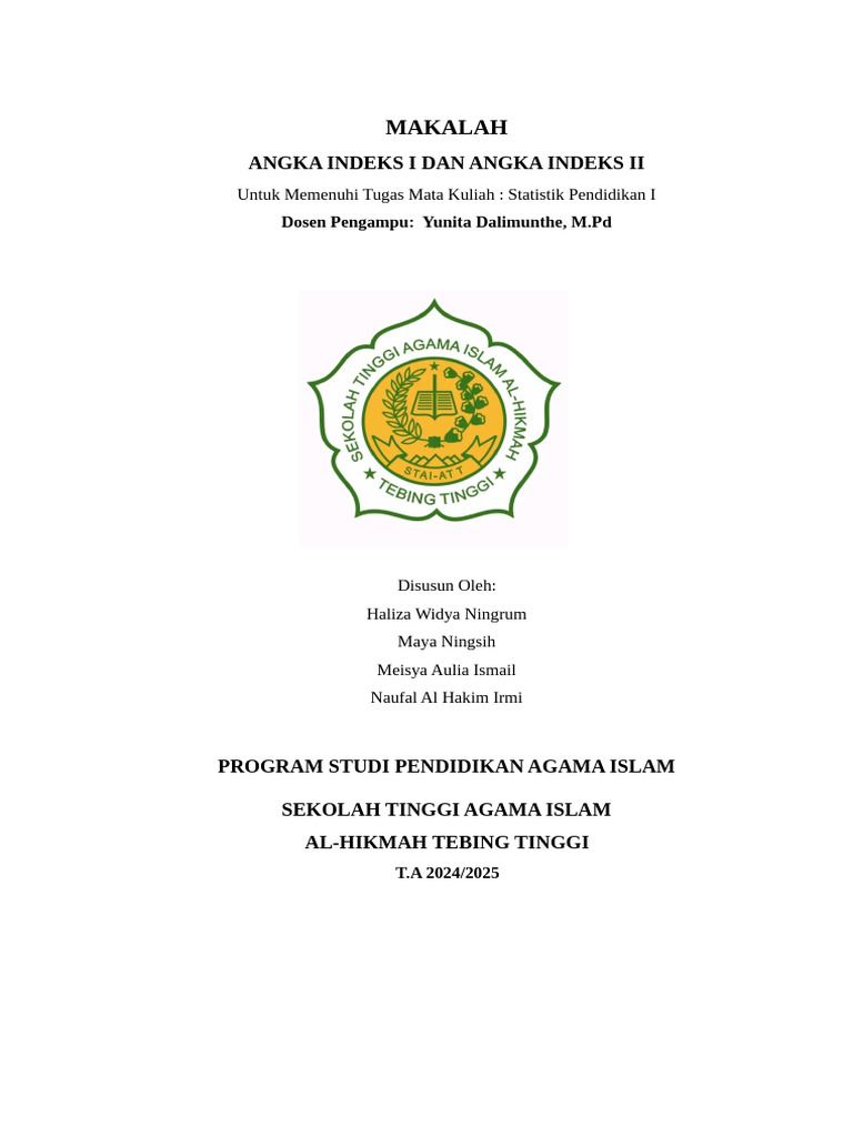 Angka Indeks I dan II dalam Statistik | PDF