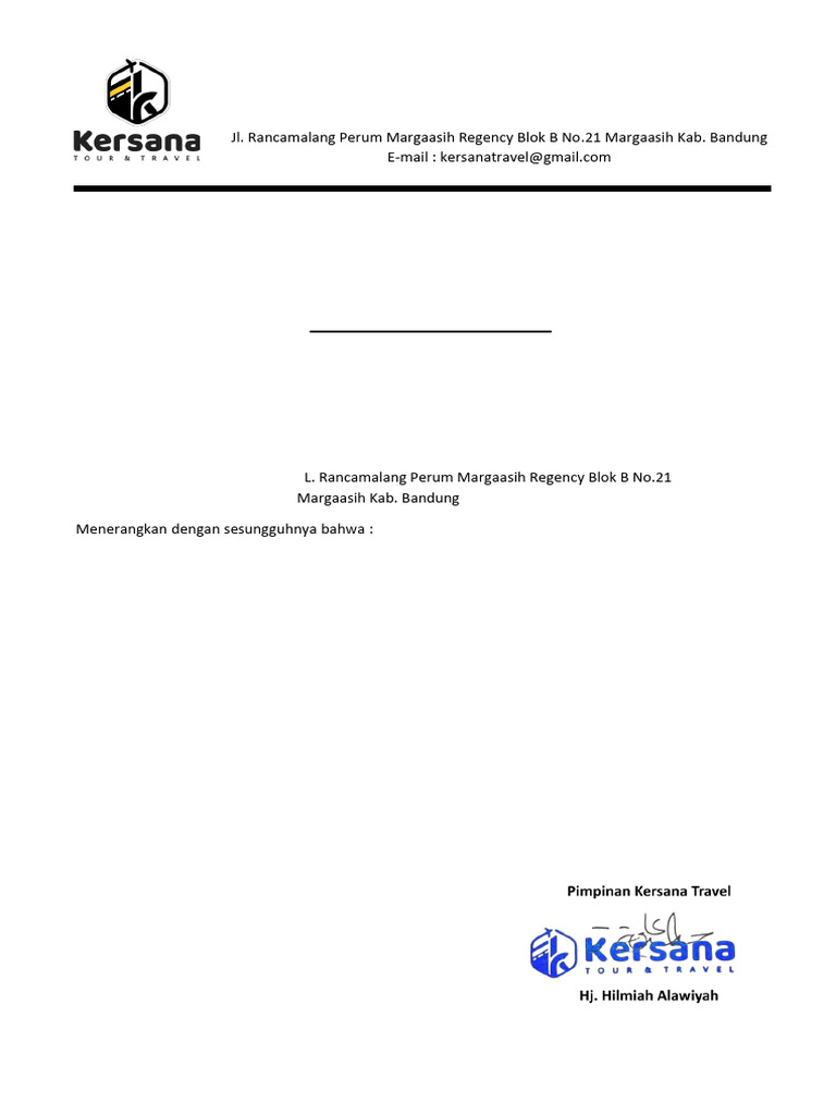 contoh surat izin Umroh ke perusahaan | PDF