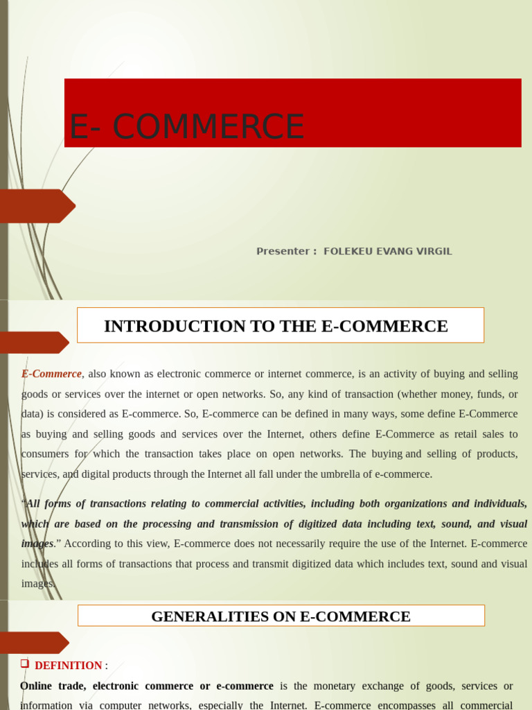 E - Commerce Original | PDF | E Commerce | Retail