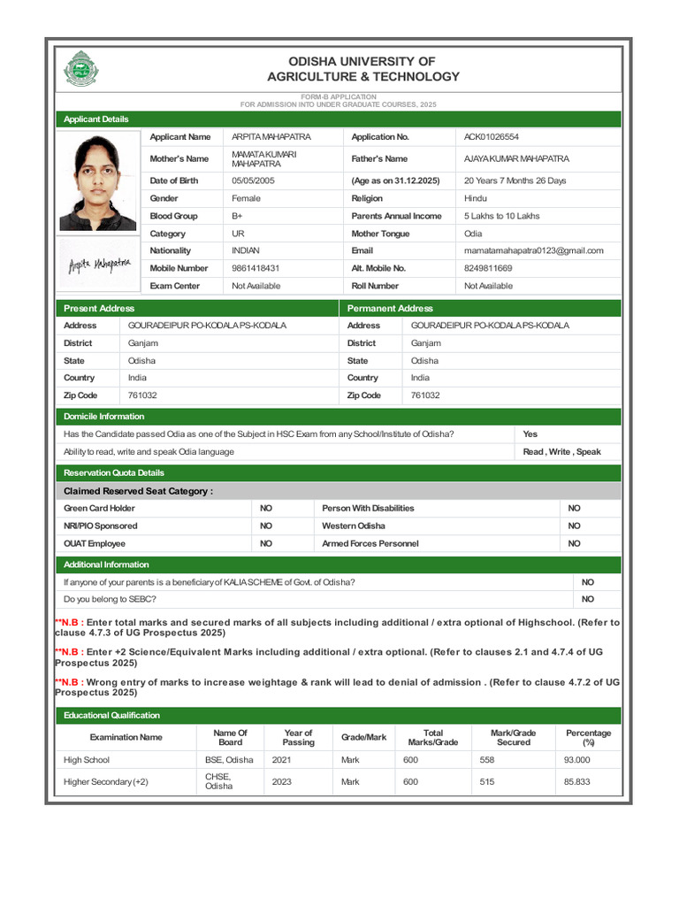 UGAcknowledgementForm B | PDF | Educational Stages
