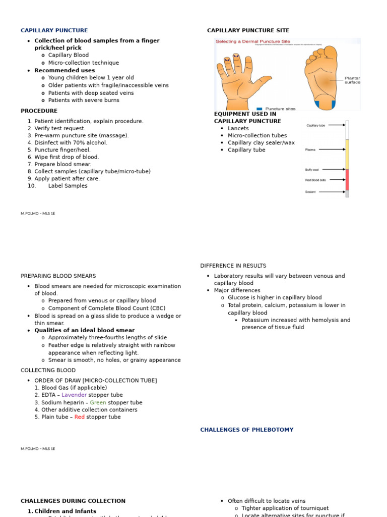 Phlebotomy Lecture - Reviewer | PDF | Blood Donation | Cortisol