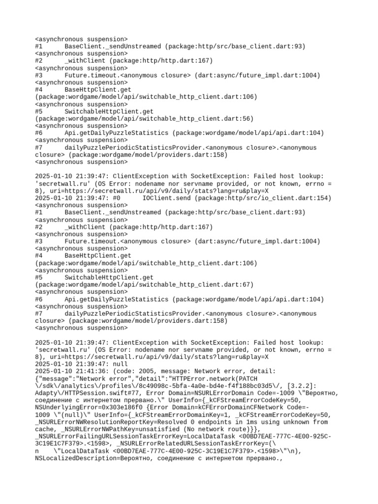 Network Errors in Daily Puzzle API | PDF | Digital Technology ...