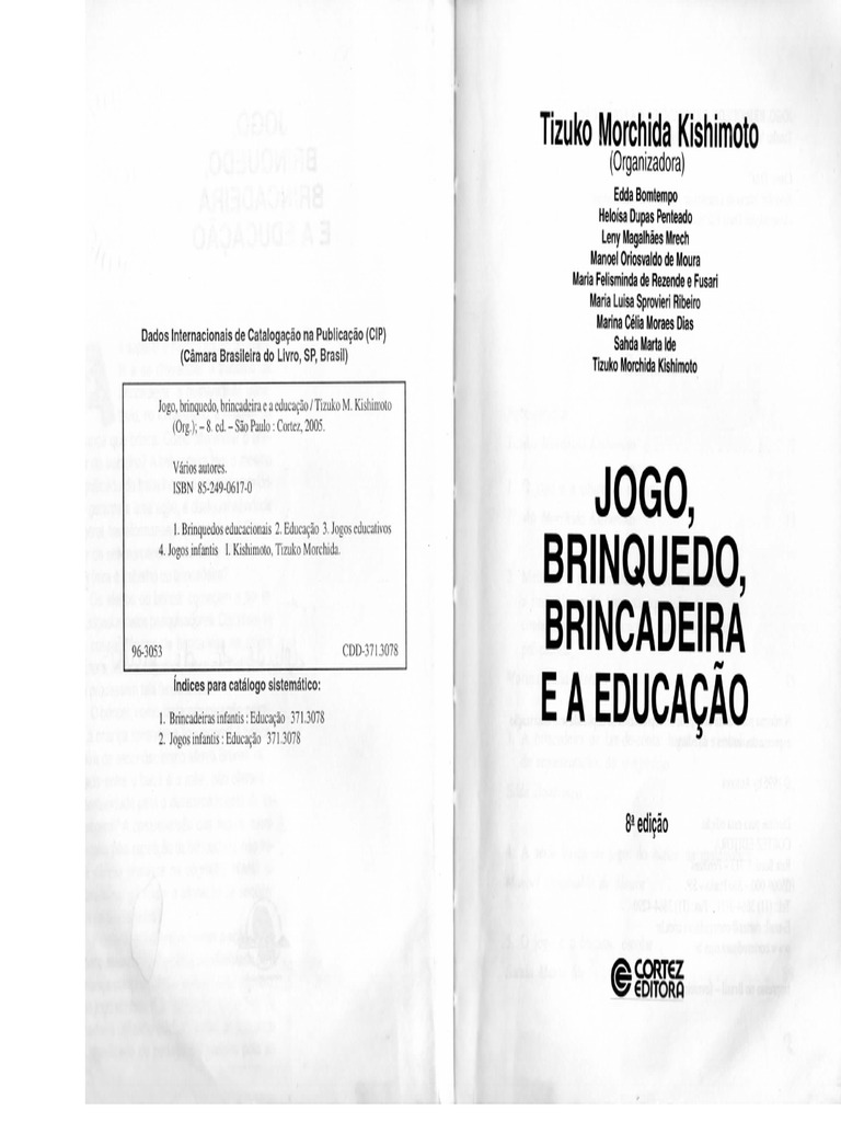 Jogo e Educação Infantil segundo Kishimoto | PDF | Brinquedos | Imaginação