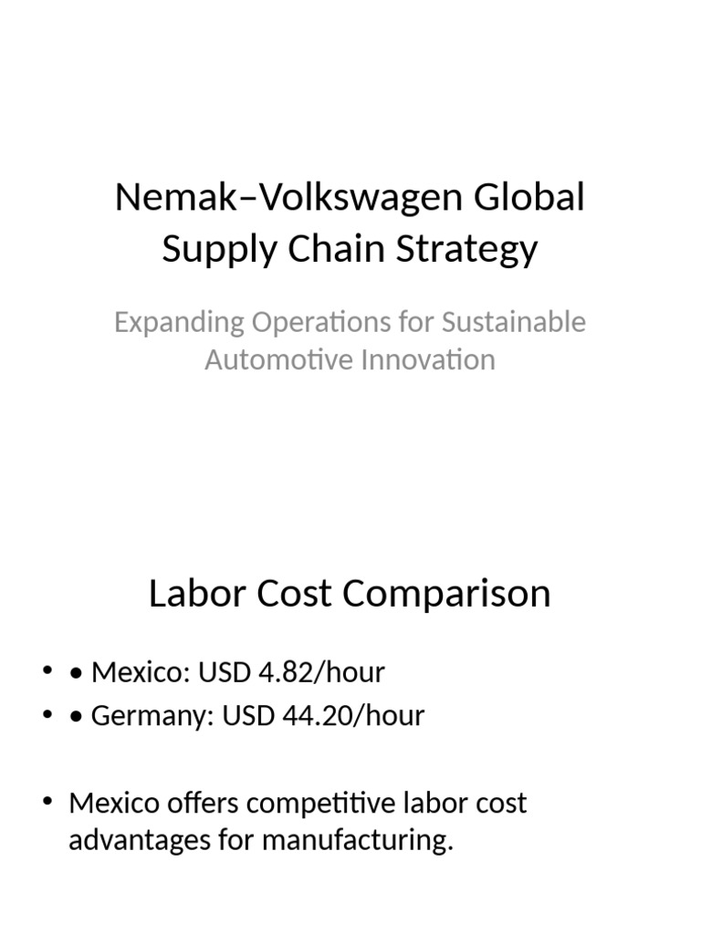 Nemak-Volkswagen Supply Chain Strategy | PDF