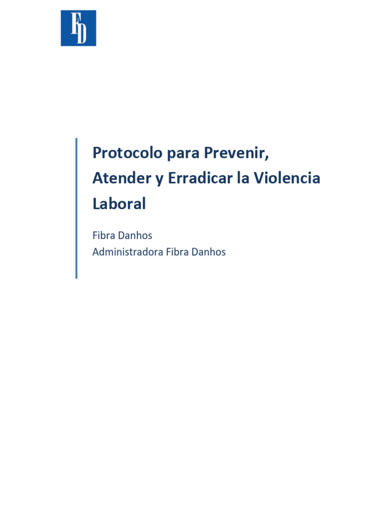 Protocolo para Atender Casos de Violencia Laboral | PDF | Acoso sexual ...