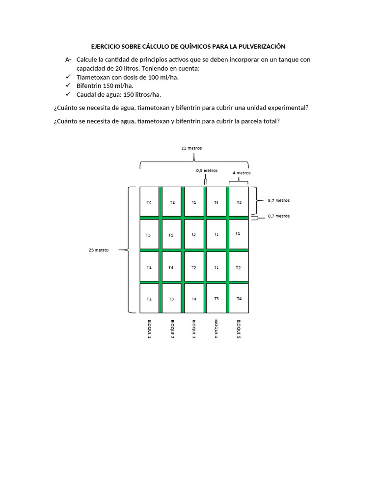 Ejercicio Sobre c%c3%81lculo de Qu%c3%8dmicos Para La Pulverizaci%c3 ...