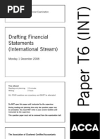 Drafting Financial Statements (International Stream) : Monday 1 December 2008