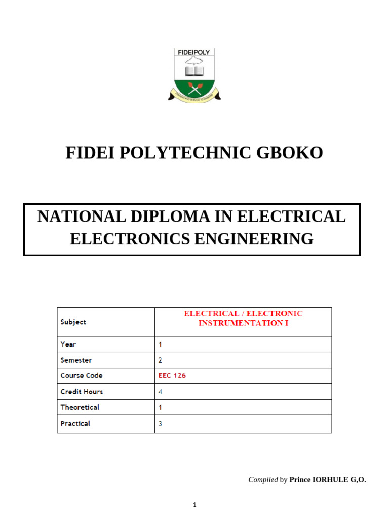 Electrical Measurement Instruments Overview | PDF | Voltage ...