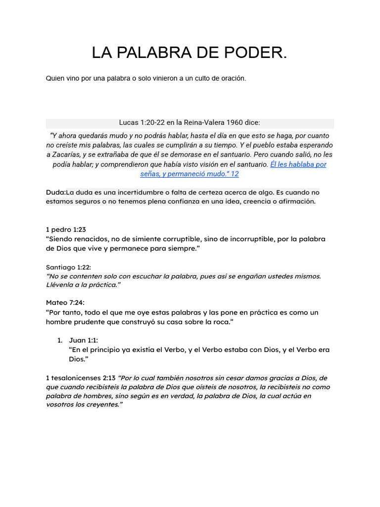 La Palabra de Poder | PDF