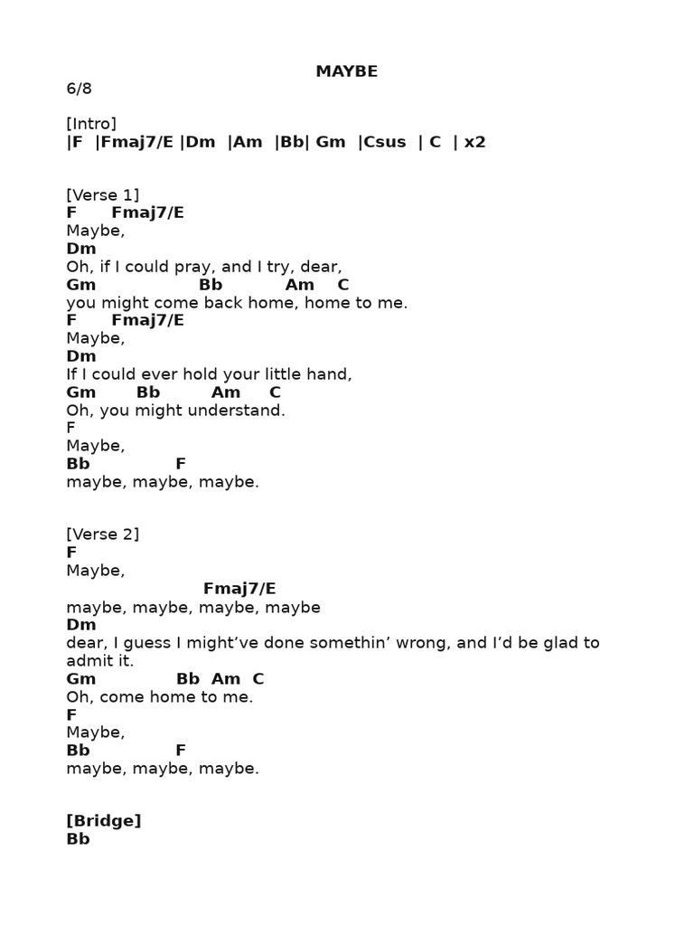 Maybe | PDF