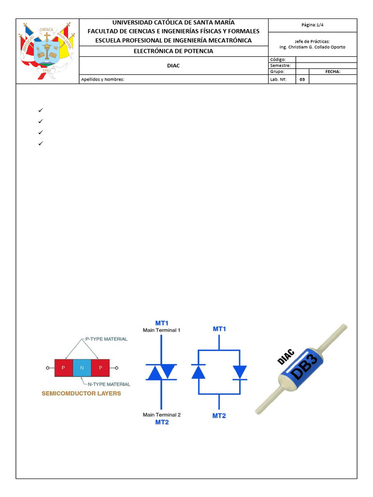 EP - Lab03 - DIAC | PDF | Red eléctrica | Ingenieria Eléctrica