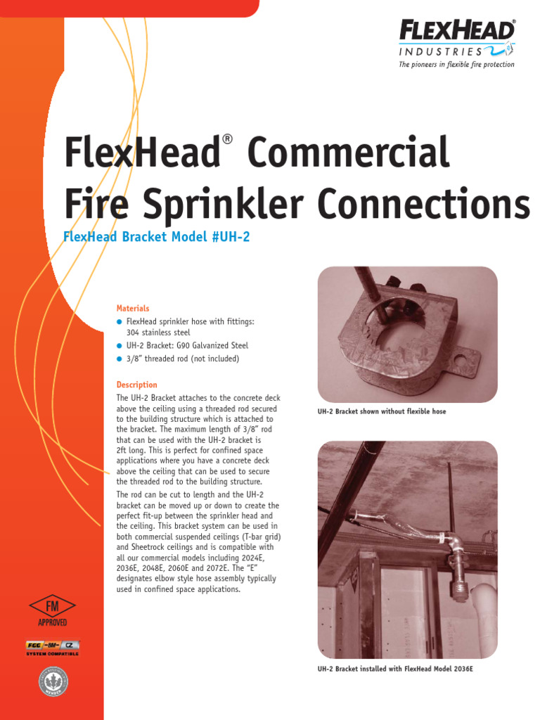 FlexHead UH-2 Bracket for Sprinkler Systems | PDF | Pipe (Fluid ...