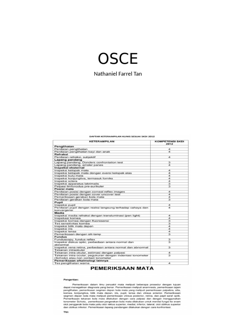 Osce | PDF