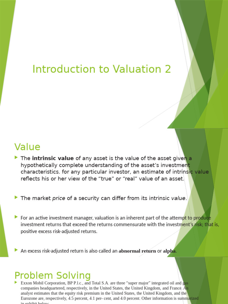 Valuation Insights for Active Managers | PDF | Valuation (Finance ...