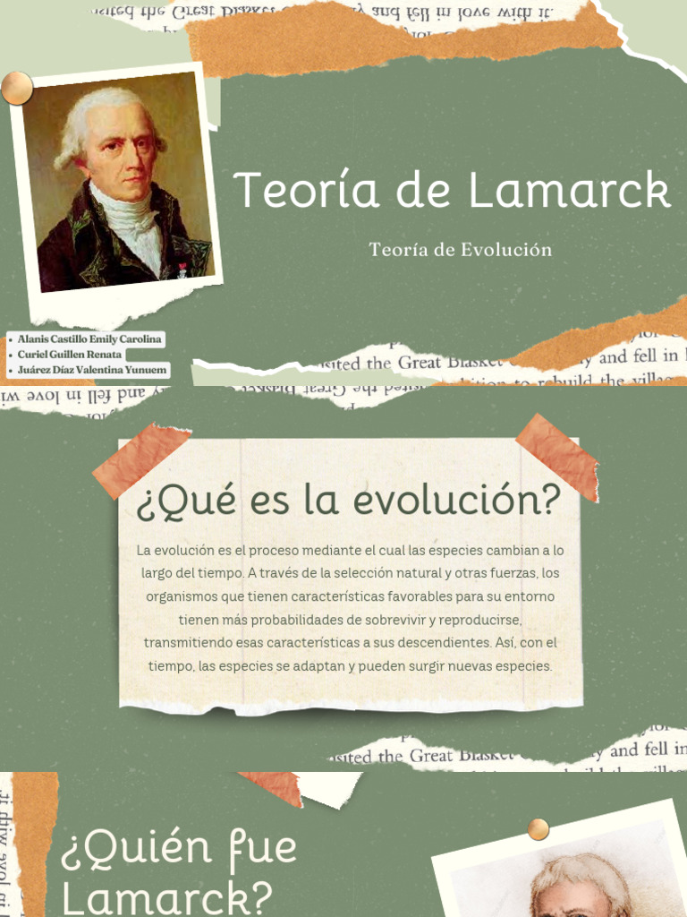 Teoría de Lamarck | PDF | Evolución | Science