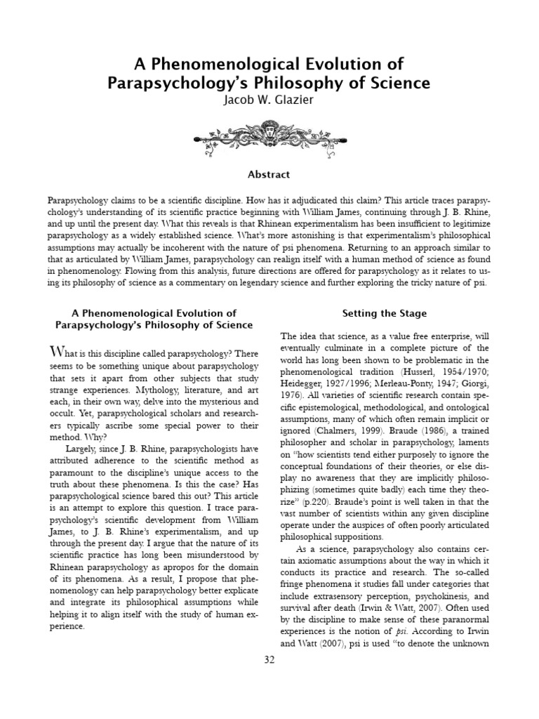 Parapsychology's Scientific Evolution | PDF | Parapsychology ...