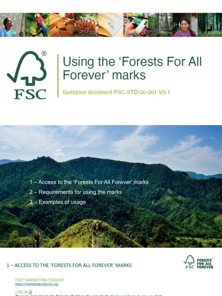 FSC 'Forests For All Forever' Marks Guide | PDF | Forest Stewardship ...