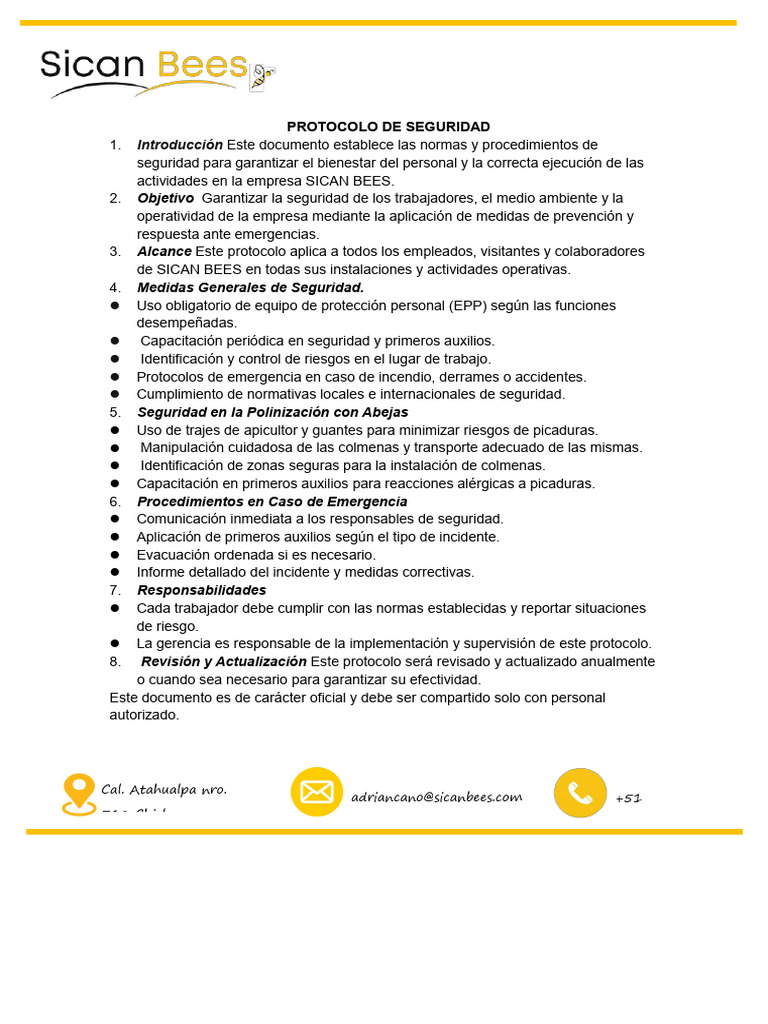 Protocolos de Seguridad en SICAN BEES | PDF