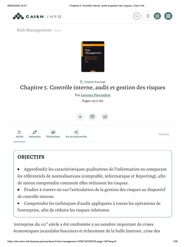 Contrôle interne et gestion des risques | PDF | Contrôle interne | Audit