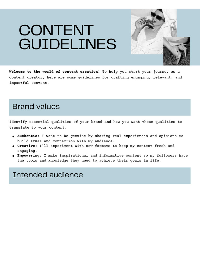 Content Creation Guidelines | PDF | Communication | Cyberspace