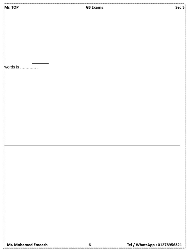 Previous Exams Sec 3 Mse - 6 | PDF