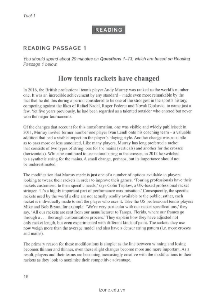 Cam 19 Test 1 Reading Full Test Pdf