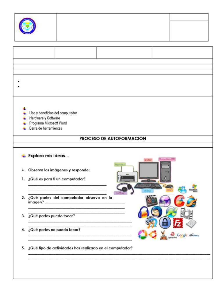 Guía de Informática para 3° Primaria | PDF | Informática | Software de ...