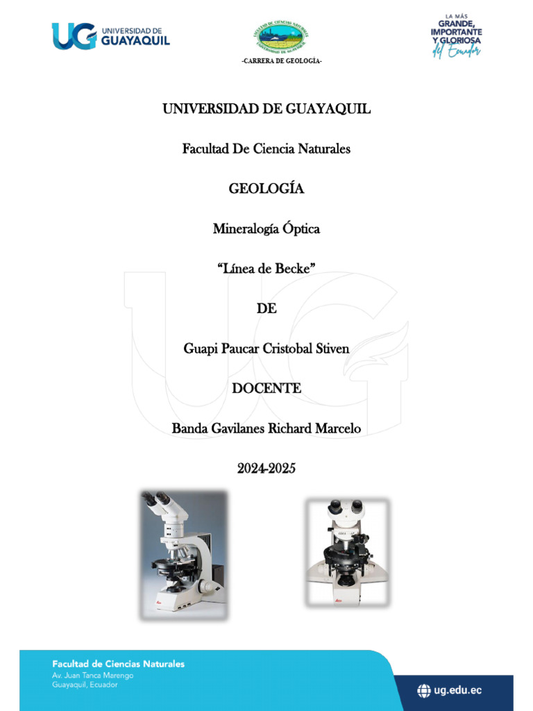 Linea de Becke | PDF | Óptica | Minerales