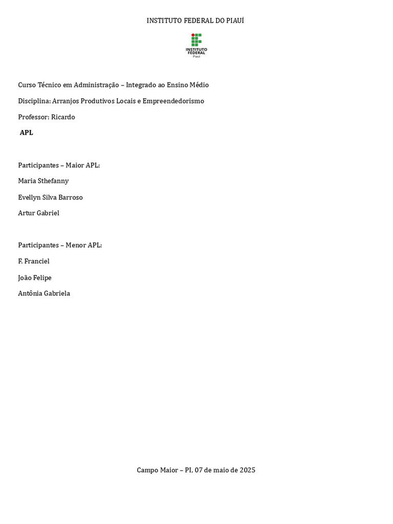 Capa APL IFPI - Docx 20250527 151636 I0000 | PDF