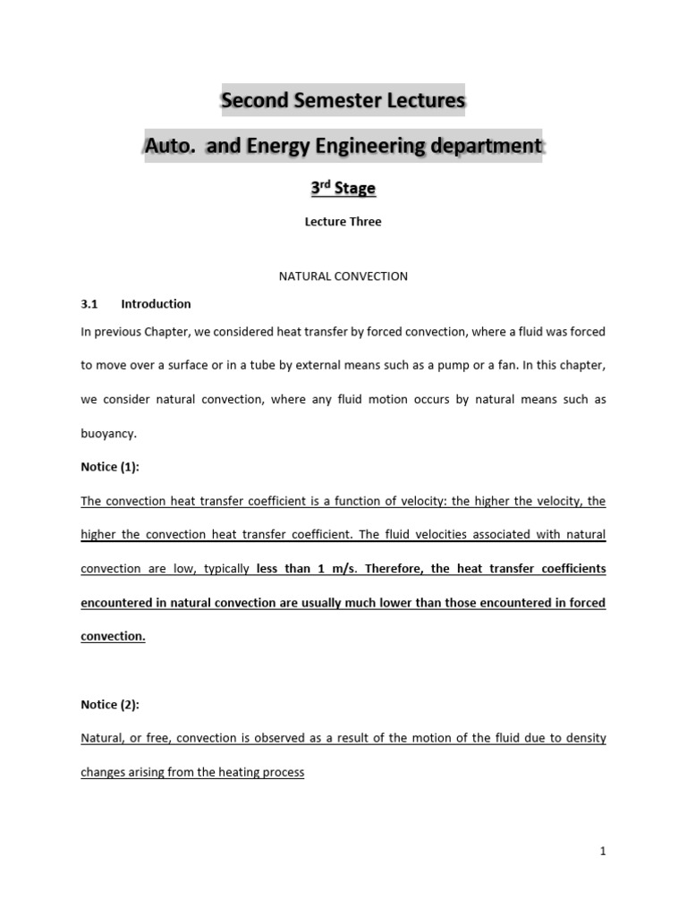 Natural Convection in Heat Transfer | PDF | Convection | Mechanical ...