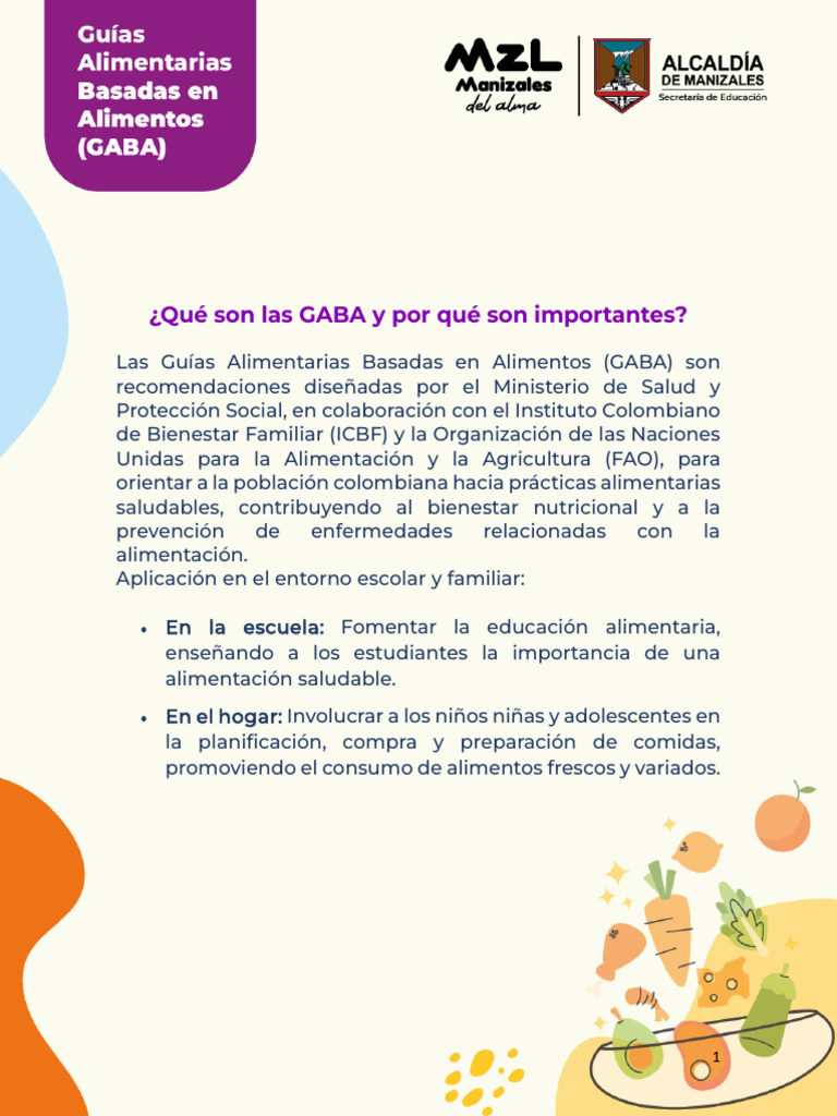 Guías Alimentarias Basadas en Alimentos | PDF | Alimentos | Fruta